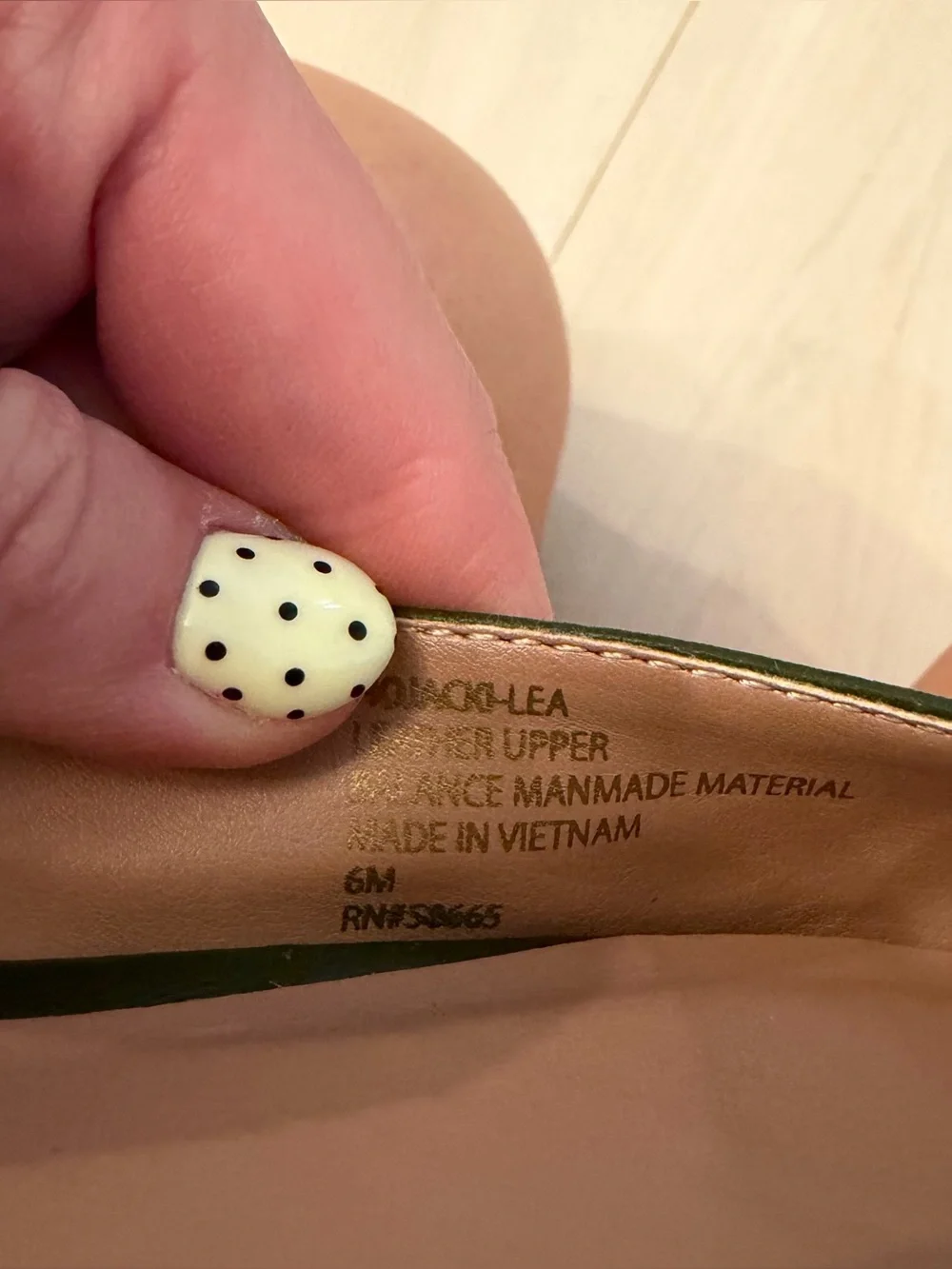 Nordstrom Dark Olive Pointed-Toe Flats